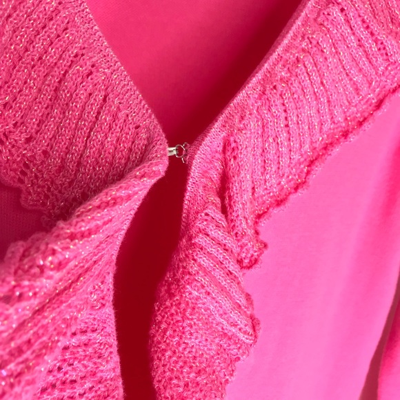 LILLY PULITZER Girls Pink Mini Shere Sweater Coat - Picture 5 of 8